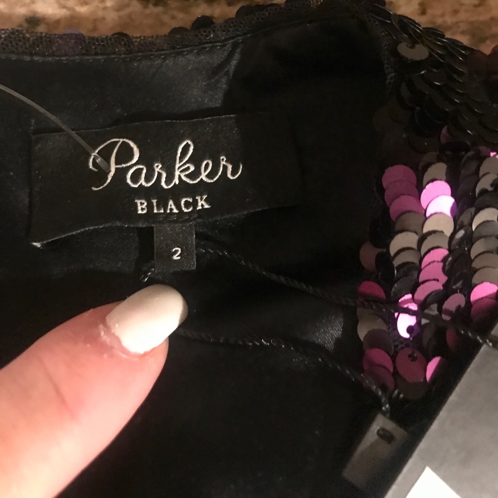 ✨HP✨NWT Parker Black Sequin Dress - Picture 7 of 7